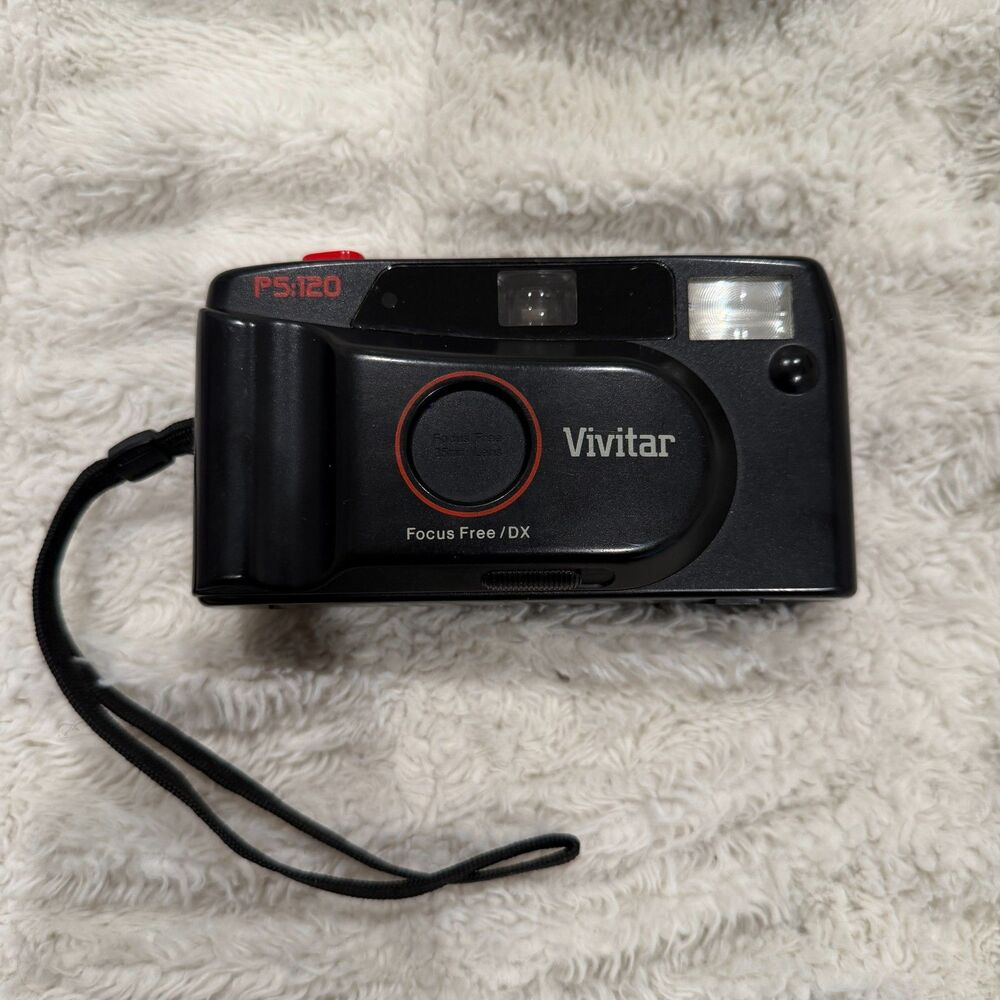 Vintage Vivitar PS:120 Focus Free DX 35mm Film Camera Untested